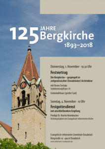 Plakat Einladung zu 125 Jahre Bergkirche (Bild: Konstantin Winkel)
